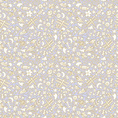 Doodle seamless vector pattern. Colorful background