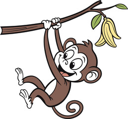  Monkey silhouette vector illustration art