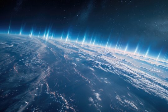 The earths ozone layer.Elements of this image furnished