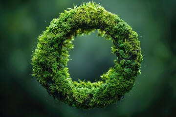 View of edge protect layer of natural circular shape.  World ozone day and conserve nature concept.