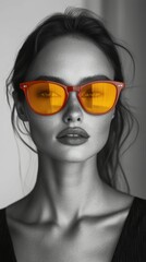 Stylish portrait of a woman wearing vibrant sunglasses © BrandwayArt