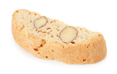 Traditional Italian almond biscuit (Cantucci) isolated on white