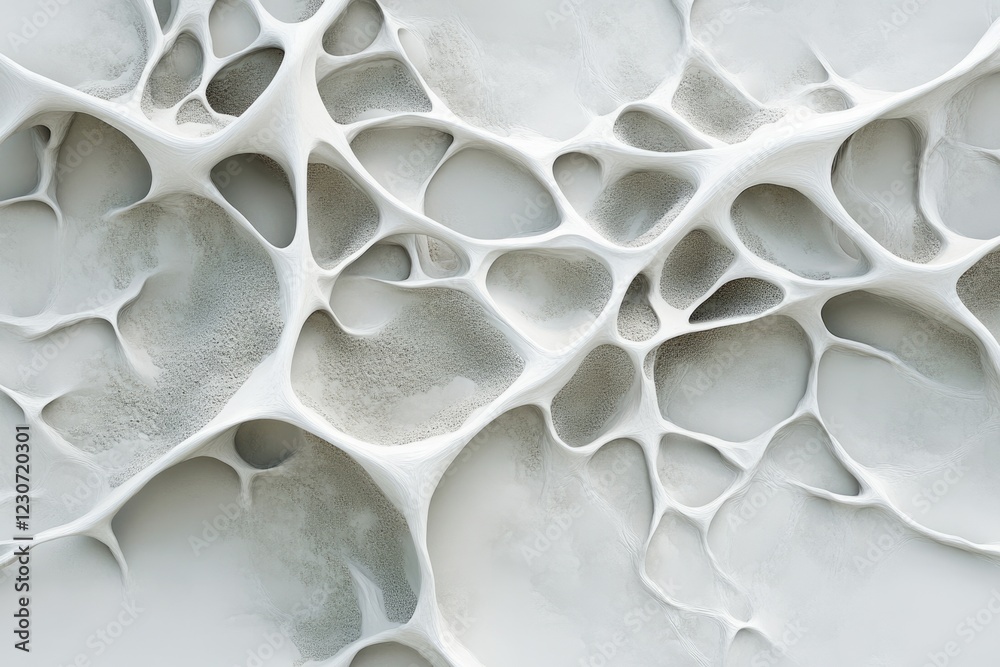 Fototapete abstract 3d rendering of a complex, interconnected, organic structure resembling a network of veins 