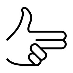 Bang bang gesture Black and white logo