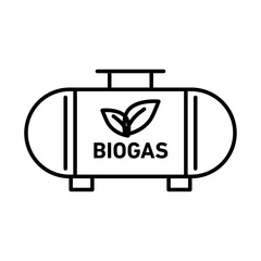 Biogas icon Black and white logo