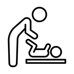 Changing table Black and white logo