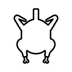 Chicken icon Black and white logo
