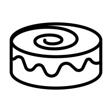 recommend clip art: Cinnamon roll icon Black and white logo