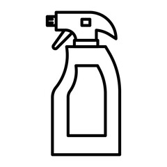 Cleaning spray icon Black and white logo