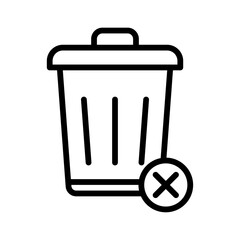 Delete icon Black and white logo