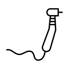 Dental drill icon Black and white logo