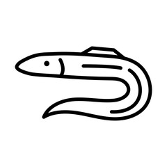 eel icon Black and white logo