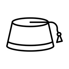 Fez hat icon Black and white logo