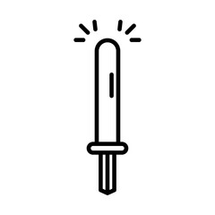 light stick icon Black and white logo