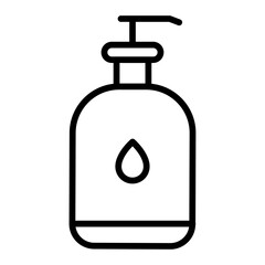 Liquid soap bottle icon Black and white logo