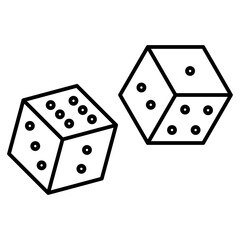Ludo Dice icon Black and white logo