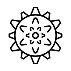 Massage ball icon Black and white logo