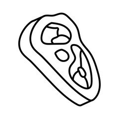 Meat icon Black and white logo