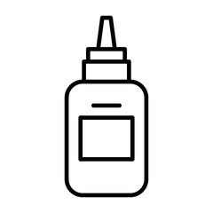 Obraz premium Nasal spray bottle icon Black and white logo