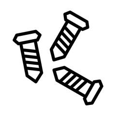 Screws icon Black and white logo