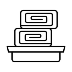 Tamagoyaki icon Black and white logo