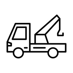 Tow truck icon Black and white logo