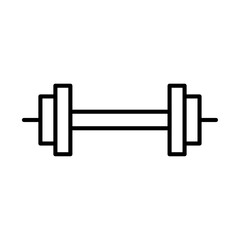 Weight barbell icon Black and white logo