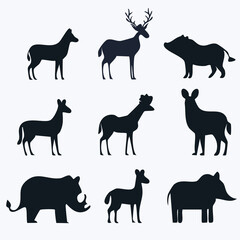 animals silhouettes vector
