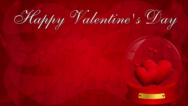 Glass ball for Valentine's Day (4k, animation, looped)