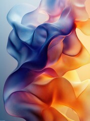 Obraz premium Abstract swirling colors, digital art, vibrant background, design element