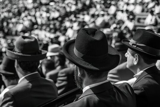 Thousands of ultra Orthodox Jews attend Belzer Rebbes granddaughters wedding.