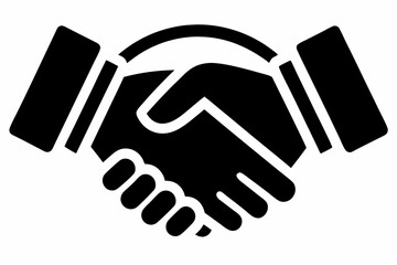 Obraz premium Handshake icon, Business agreement handshake vector 