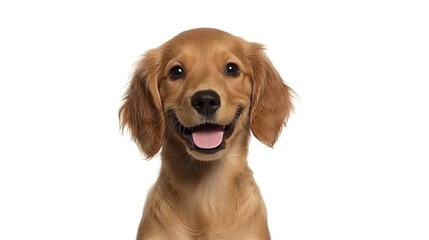 Happy Golden Retriever Puppy Smiling with Bright Expression