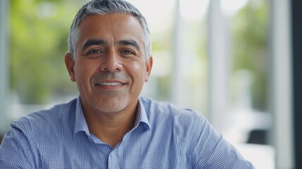 Businessman Smiling and Looking Ahead