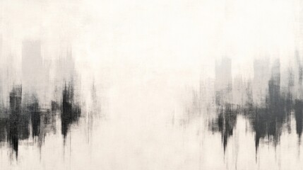 Fototapeta premium Abstract grayscale cityscape painting, textured background.