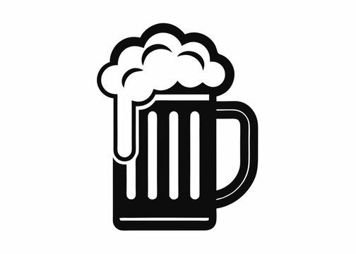 recommend clip art: beer glass line art vector, beer glass bottle icon symbol. beer vector illustration  