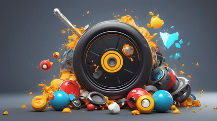 Obraz premium abstract music background