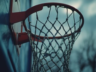 Netted Basketball Goal with Metal Backboard