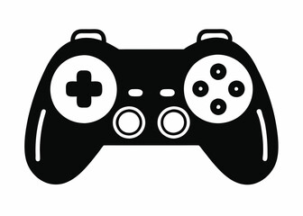 Gamepad icon. Game controller silhouette vector, Video game controller, joystick  