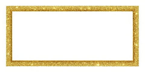 Rectangle Gold Glitter Color Luxury Border Frame Transparent Background, minimalist decor, transparent background