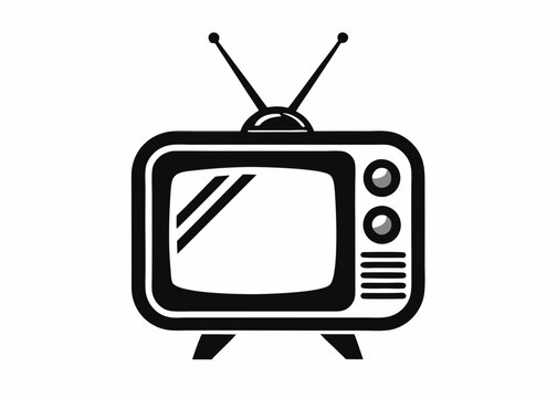 recommend clip art: television silhouette vector, tv icon symbol  