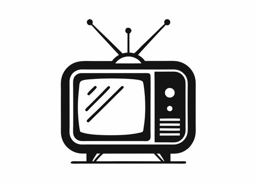 recommend clip art: television silhouette vector, tv icon symbol  