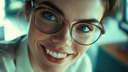 Fototapeta premium Chic Woman in Glasses
