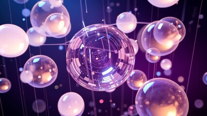 Suspended Spheres: A Symphony of Light and Glass - Powered by Adobe