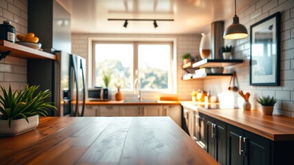 Fototapeta premium Horizontal Poster Frame Mockup for Kitchen Decor