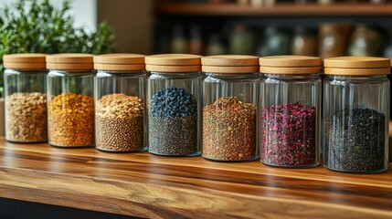 Exploring diverse spices and herbs kitchen counter food cozy environment close-up view culinary