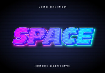 Purple And Blue Gradient Futuristic Font 3D Neon Text Effect