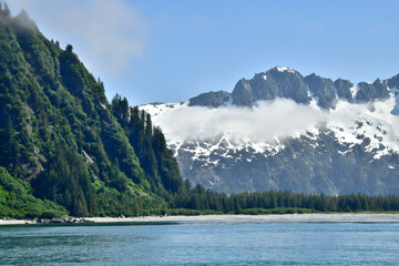 lake and mountains