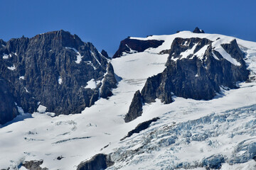 snow covered mountains