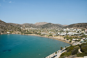 view of the city of the sea Syros